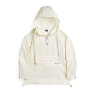 马登浅秋系开心果白夹克半开襟套头运动卫衣提花华夫格秋季长袖女