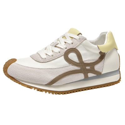 【商场同款】厚底休闲鞋女2026新款复古百搭德训鞋运动休闲阿甘鞋