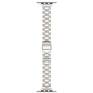 LINEVEK适用iwatch苹果s11手表S10表带ultra2三珠不锈钢9腕带8男女款6夏季7透气5金属4表链SE3小众高级感新款