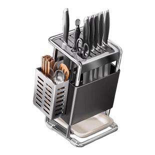 厨房刀架筷子笼一体置物架多功能刀座台面菜刀放置器刀具收纳架子