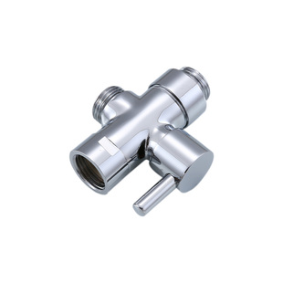 全铜淋浴花洒切换配件分水器一进二出三通角阀4分6分转接头喷头