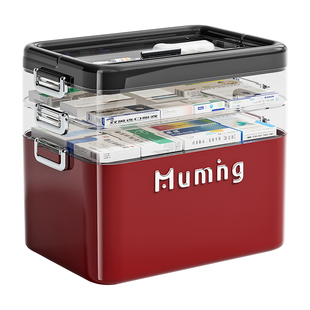 药箱家庭装家用大容量多层药物收纳盒药品医药箱透明医疗急救药箱