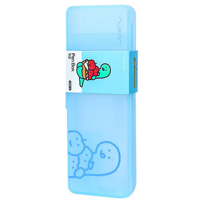 得力纽赛联名透明大容量笔盒