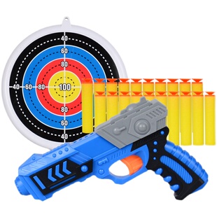 吸盘软弹枪儿童玩具10男孩软弹枪单发手动海绵散弹手枪套装3-6岁8