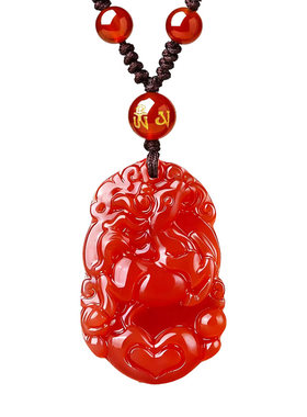 【已祝福】红玛瑙十二生肖挂件