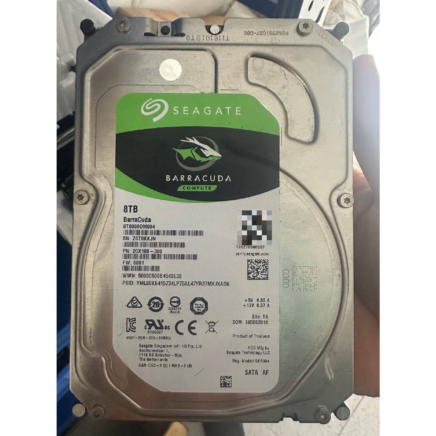 议价可维修希捷8TB机械硬盘型号ST8000DM0043.5寸SA