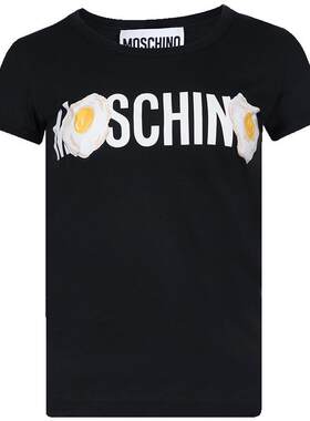 moschino/莫斯奇诺荷包蛋印花字母logo短袖T恤女春夏XY