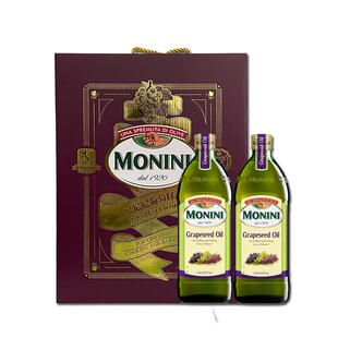 【24年12月生产】莫尼尼葡萄籽油1L*2瓶礼盒装MONINI健康食用油