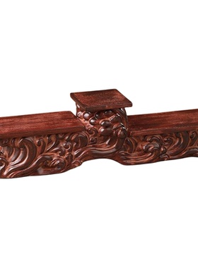 中式仿木根雕奇石茶壶底座摆件