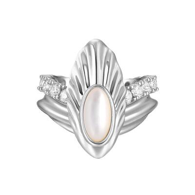 mfow沉光贝壳系列叠戴2026新款指环旅行派对猫眼贝壳戒指