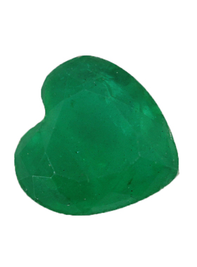 心形人造合成哥伦比亚祖母绿裸石戒面 珠宝吊坠耳环饰品首饰钻DIY