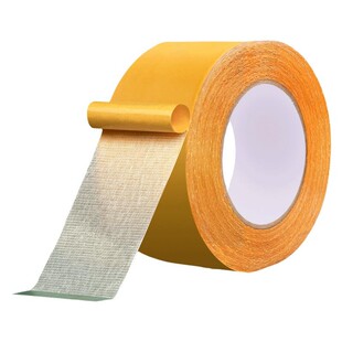 网格双面胶带强力双面胶高粘度布基胶带固定地毯不留痕黄色防水黄色透明免打孔墙面用耐高温地板革拼接无痕胶