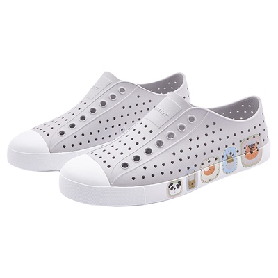 native卡通动物图案夏季洞洞鞋潮