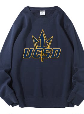 UCSD加利福尼亚大学圣迭戈分校UC San Diego圆领打底卫衣毕业纪念