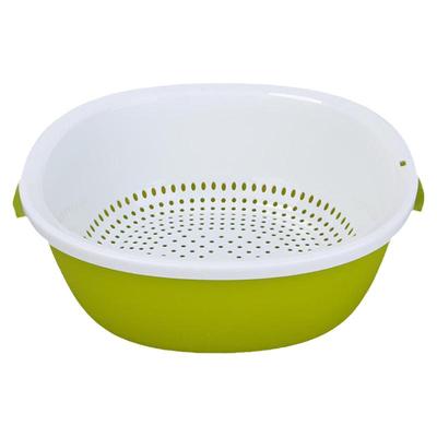 茶花沥水篮塑料双层厨房家用创意