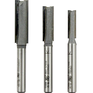 虎鲨公制直刀1801虎鲨刃刀 1/4柄 木工双刃镂铣刀 修边机开槽铣刀