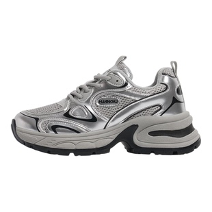 环球老爹鞋女鞋秋冬季加绒轻便软底超轻防滑厚底复古休闲运动鞋子