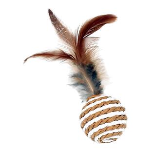 猫玩具非剑麻球羽毛猫咪用品猫玩具自嗨解闷猫玩的玩具幼猫宠物