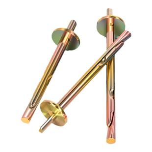 彩锌插片壁虎膨胀螺丝敲击式膨胀钉水泥墙快速打入式膨胀螺栓6mm