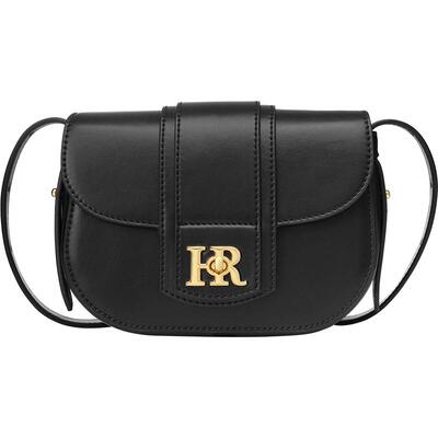 HR赫莲娜小众真皮百搭马鞍包女