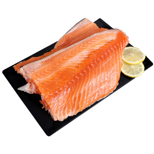 三文鱼新鲜骨排三文鱼一整条冰鲜分割冷冻三文鱼骨三文鱼排边角料