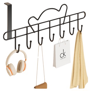 百草园门后挂钩免打孔门后置物架门上挂衣架子衣帽钩门背式挂包架