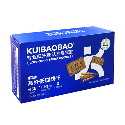 KUIBAOBAO高纤低GI饼干糖友零食