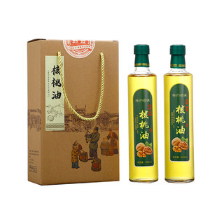 500ml 菜籽油瓶小磨香油核桃油山茶油包装盒方形透明食用油玻璃瓶