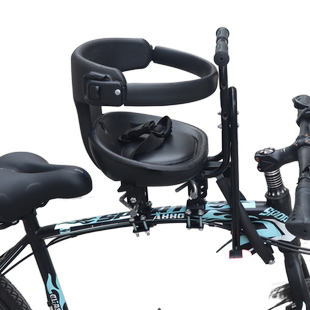 山地自行车儿童座椅护栏可打开山地车宝宝座椅前置前后调节全包裹