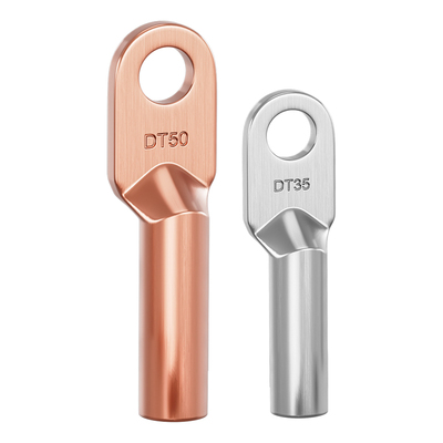 DT国标铜鼻子接线端子铜线鼻子镀锡堵油铜接头25/35/50平方铜线耳