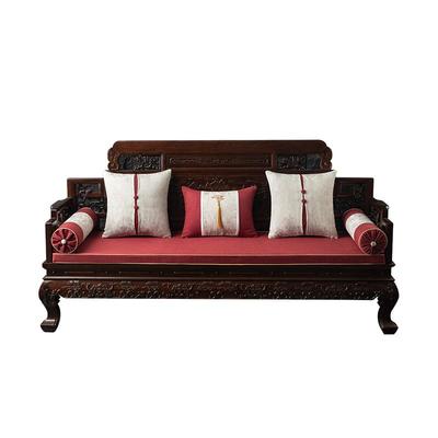 新中式实木沙发垫定制罗汉床座椅垫四季双面两用冰丝红木海绵坐垫