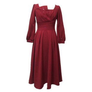 敬酒服新娘小个子订婚连衣裙回门服平时可穿秋冬季气质红色礼服女