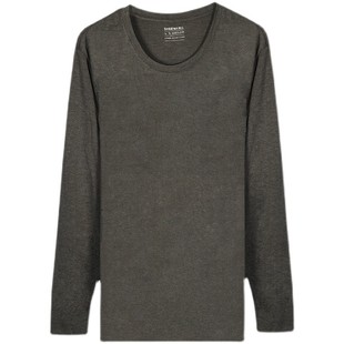 兄华暖阳阳内衣男秋衣超薄98357A单件打底棉毛衫长袖圆领上衣保暖