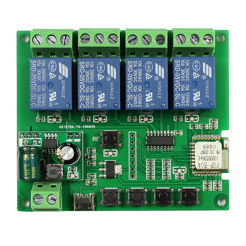 易微联4四路wifi手机智能远程遥控开关继电器模块定时小爱声控
