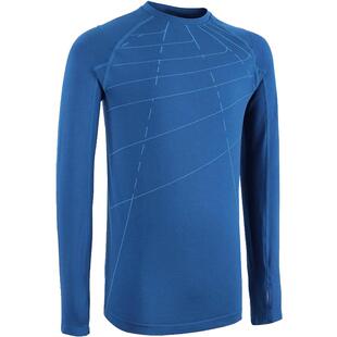 迪卡侬运动t恤儿童春秋保暖速干衣男童女童长袖衣跑步训练服KIDC