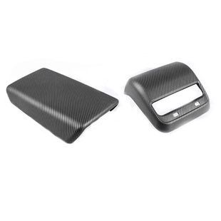 适用特斯拉ModelY3L扶手箱保护套中控碳纤纹后出风口盖内饰丫配件