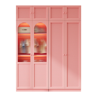 多巴胺加厚儿童衣柜卧室家用组合收纳柜小户型房间整体铁皮储物柜