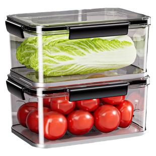 大容量保鲜盒食品级冰箱专用冷冻冷藏密封盒长方形泡菜食品收纳盒