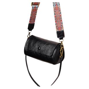 头层牛皮小圆筒包复古时尚单肩斜挎包2026新款真皮女包休闲复古包