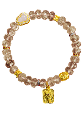 【杭州灵隐官方】黄水晶招财手串