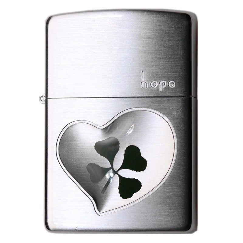 zippo火机日版正品四叶草礼物