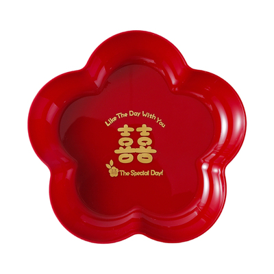 红色喜糖盘婚宴干果盘