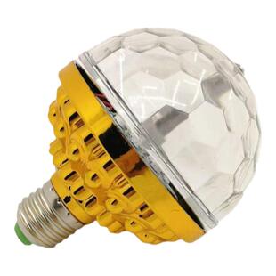 旋转魔球灯泡舞台灯氛围灯家庭跳舞蹦迪家用爆闪彩灯喜庆七彩水晶