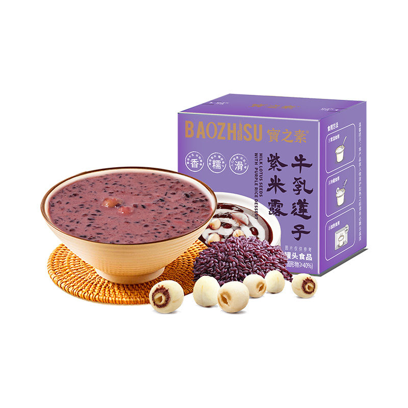 宝之素即食莲子紫米红豆沙早餐粥
