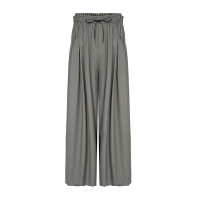 MWO AW25 城市通勤系列 花苞双腰头褶裥阔腿裤 女款