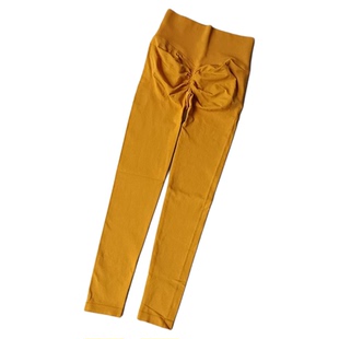 瑜伽裤蜜桃臀健身裤女无尴尬线高腰弹力紧身提臀裤跑步运动训练