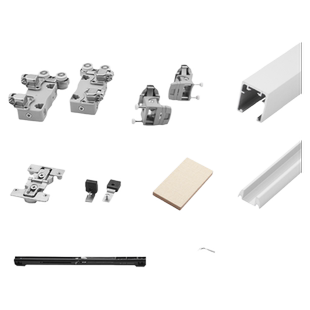 固特日式衣柜折叠平移门吊轨五金配件衣帽间推拉门上下轨道滑轮