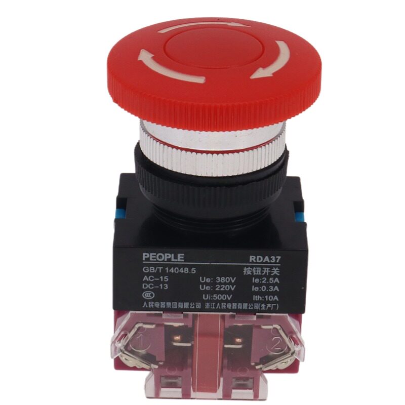人民电器集团按钮开关RDA37-11J紧急按钮急停11ZS Y090 LAY37 NP4