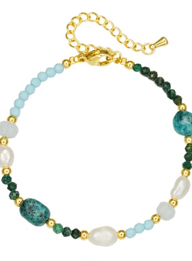 天然石珍珠手链女款轻奢小众