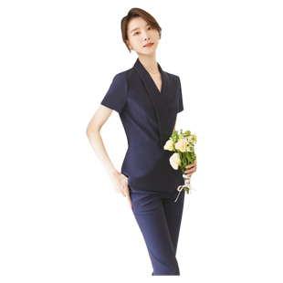 高端职业套装女店长服前台4S店银行两件套夏气质工作服西装套装